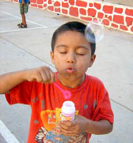 Blowing bubbles