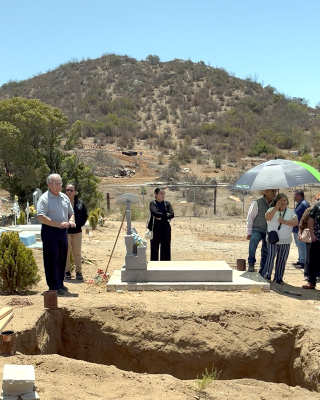 Roy at the graveside